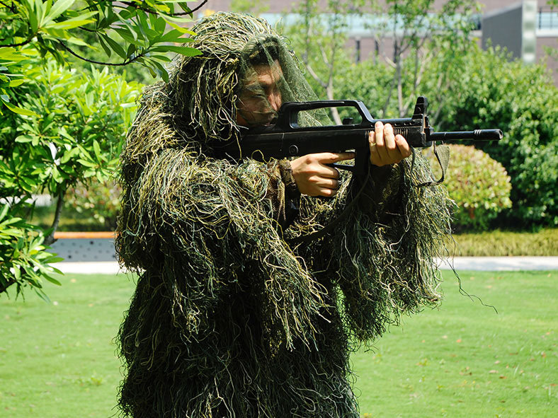 叢林毛絲兩件套偽裝服