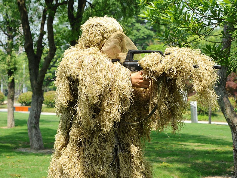 黃水草毛絲兩件套偽裝服 黃水草毛絲兩件套偽裝服