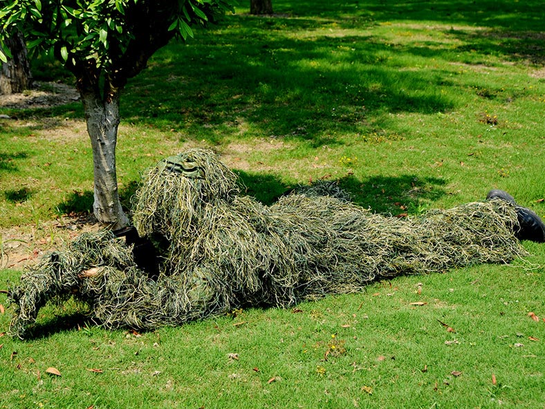 叢林毛絲四件套偽裝服